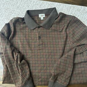 J. Crew Men's Brown Checkered Sweater